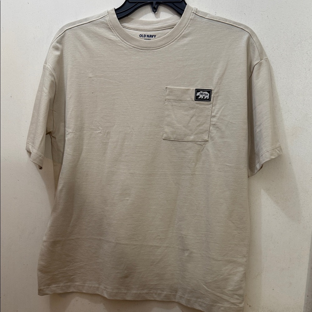 Old Navy Boys Light Tan Pocket Tee